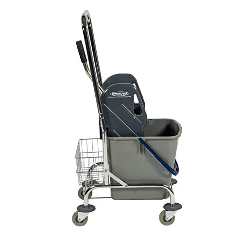 sprintus-einfachfahreimer-chrom-27-liter-mit-mopp-presse-und-ablagekorb image 7