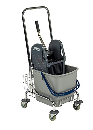sprintus-einfachfahreimer-chrom-27-liter-mit-mopp-presse-und-ablagekorb image 6