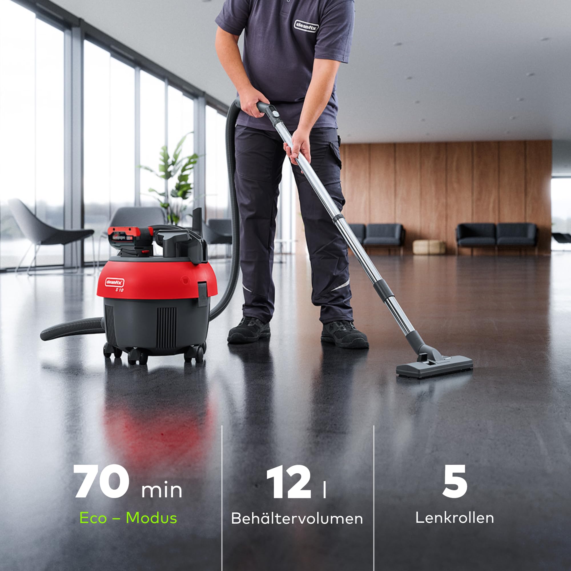 cleanfix-s10-plus-cas-akku-gewerbesauger-12-l-swiss-made image 3