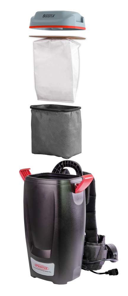 sprintus-boostix-rucksacksauger-890-watt-6-liter-schwarz-rot-grau image 2